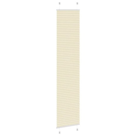 Pliss&eacute; rolgordijn 50x200 cm stofbreedte 49,4 cm polyester cr&egrave;me 4