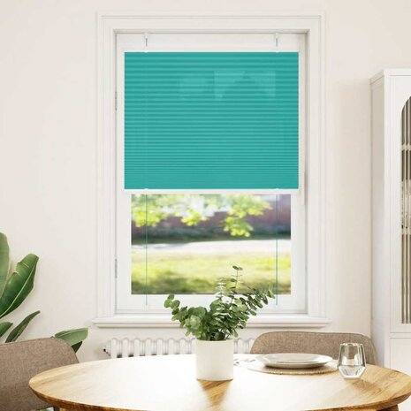Pliss&eacute; rolgordijn 70x100 cm stofbreedte 69,4 cm petrol groen 2