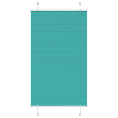 Pliss&eacute; rolgordijn 75x100 cm stofbreedte 75 cm petrol groen 1