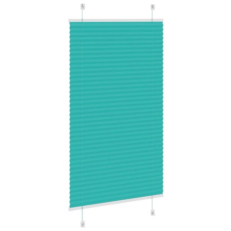 Pliss&eacute; rolgordijn 75x100 cm stofbreedte 75 cm petrol groen 4