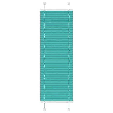 Pliss&eacute; rolgordijn 45x150 cm stofbreedte 45 cm petrol groen 1