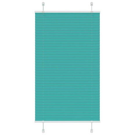 Pliss&eacute; rolgordijn 75x150 cm stofbreedte 75 cm petrol groen 1