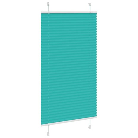 Pliss&eacute; rolgordijn 75x150 cm stofbreedte 75 cm petrol groen 3
