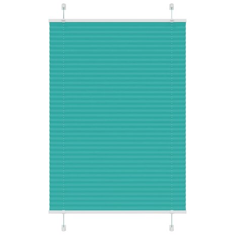 Pliss&eacute; rolgordijn 90x150 cm stofbreedte 89,4 cm petrol groen 1