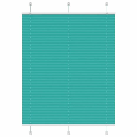 Pliss&eacute; rolgordijn 105x150cm stofbreedte 105cm petrol groen 1