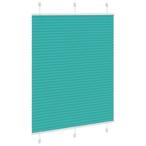 Pliss&eacute; rolgordijn 105x150cm stofbreedte 105cm petrol groen 3