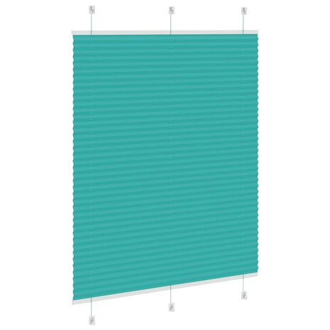 Pliss&eacute; rolgordijn 105x150cm stofbreedte 105cm petrol groen 4