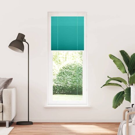 Pliss&eacute; rolgordijn 75x200 cm stofbreedte 75 cm petrol groen 2