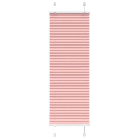Pliss&eacute; rolgordijn 40x100 cm stofbreedte 39,4 cm polyester roze 1