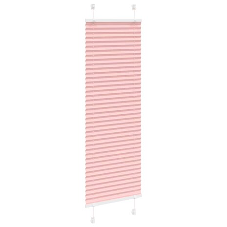 Pliss&eacute; rolgordijn 40x100 cm stofbreedte 39,4 cm polyester roze 3