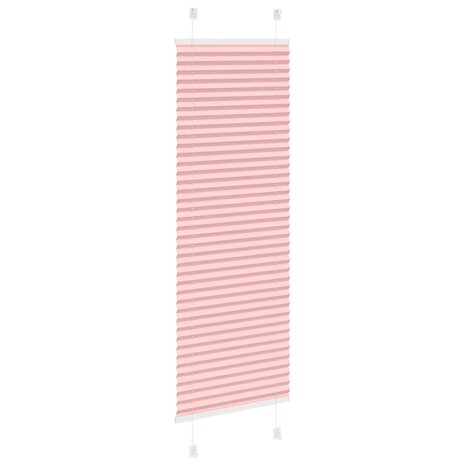 Pliss&eacute; rolgordijn 50x100 cm stofbreedte 49,4 cm polyester roze 4