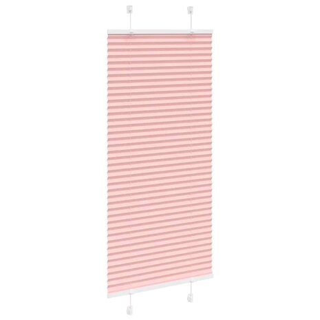Pliss&eacute; rolgordijn 65x100 cm stofbreedte 65 cm polyester roze 3