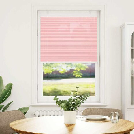 Pliss&eacute; rolgordijn 75x100 cm stofbreedte 75 cm polyester roze 2