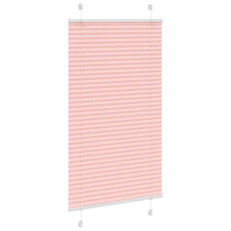 Pliss&eacute; rolgordijn 75x100 cm stofbreedte 75 cm polyester roze 3