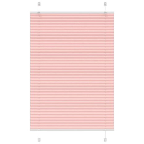 Pliss&eacute; rolgordijn 85x100 cm stofbreedte 85 cm polyester roze 1