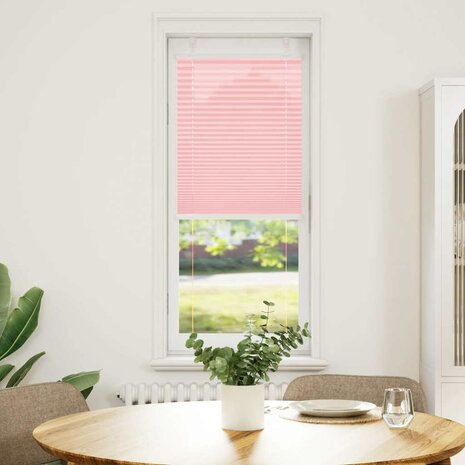 Pliss&eacute; rolgordijn 45x150 cm stofbreedte 45 cm polyester roze 2