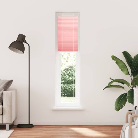 Pliss&eacute; rolgordijn 40x200 cm stofbreedte 39,4 cm polyester roze 2