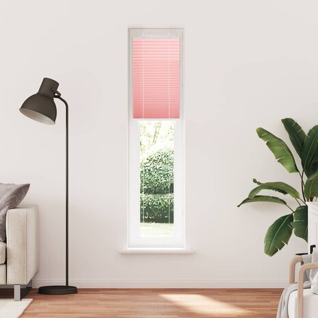 Pliss&eacute; rolgordijn 45x200 cm stofbreedte 45 cm polyester roze 2
