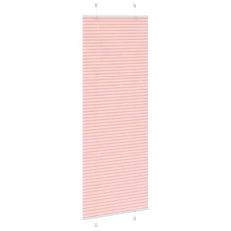 Pliss&eacute; rolgordijn 75x200 cm stofbreedte 75 cm polyester roze 3