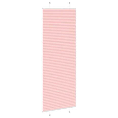 Pliss&eacute; rolgordijn 75x200 cm stofbreedte 75 cm polyester roze 4