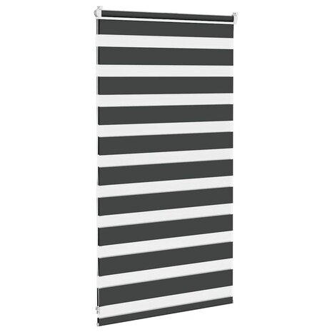 Duo Rolgordijn 80x100 cm stofbreedte 75 cm zwart 4