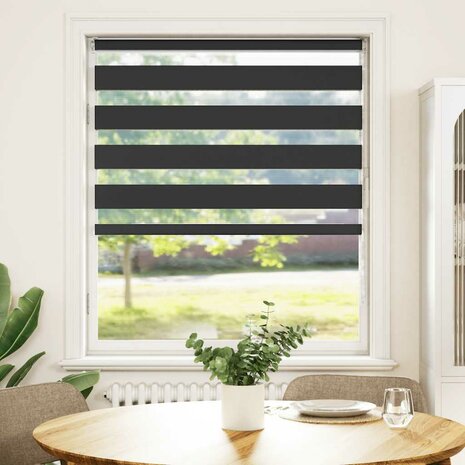 Duo Rolgordijn 100x100 cm stofbreedte 95 cm zwart 2