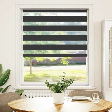 Duo Rolgordijn 95x150 cm stofbreedte 90 cm zwart 2