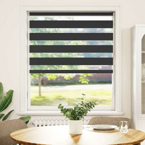 Duo Rolgordijn 100x150 cm stofbreedte 95 cm zwart 2