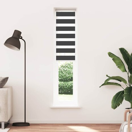 Duo Rolgordijn 40x230 cm stofbreedte 35 cm zwart 2