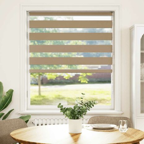 Duo Rolgordijn 95x100 cm stofbreedte 90 cm polyester zandbruin 2