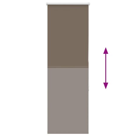Rolgordijn verduisterend koffie 40x130 cm stofbreedte 35,7 cm 5