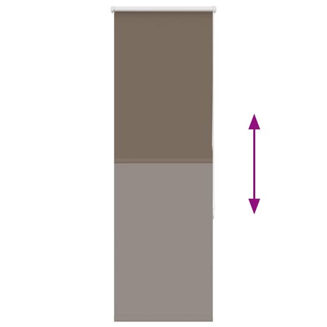 Rolgordijn verduisterend koffie 40x150 cm stofbreedte 35,7 cm 5