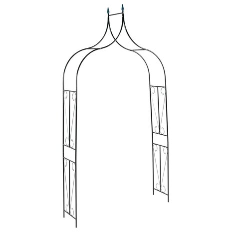 Tuinboog 142x37x275 cm ijzer donkergroen  1