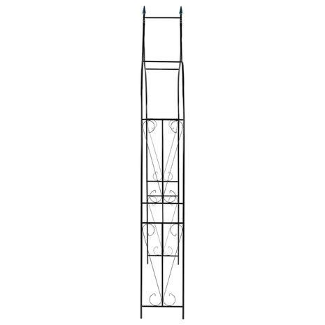 Tuinboog 142x37x275 cm ijzer donkergroen  3