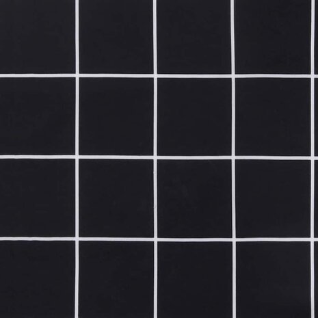 Tuinbankkussen ruitpatroon 150x50x4 cm oxford stof zwart 6