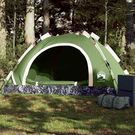 Tent 2-persoons snelontgrendeling groen 1