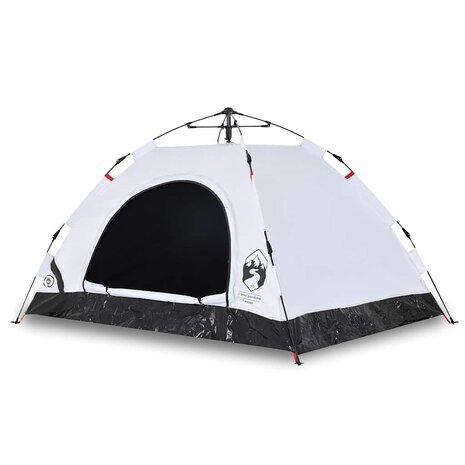 Tent 3-persoons snelontgrendeling verduisterende stof wit 2