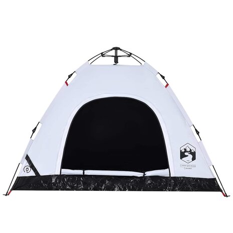 Tent 3-persoons snelontgrendeling verduisterende stof wit 6