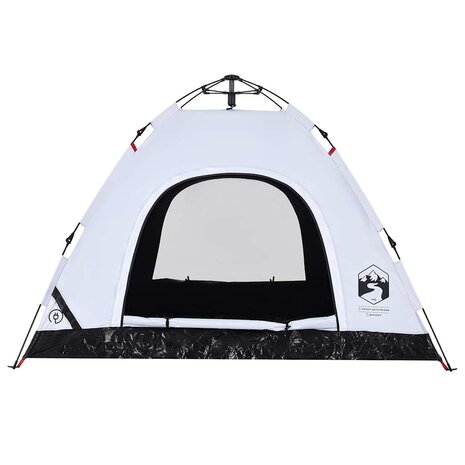 Tent 3-persoons snelontgrendeling verduisterende stof wit 8