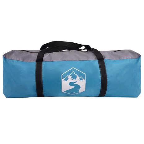 Fietstent met dak met opslag Blauw 256 x 222 x 182 cm 8