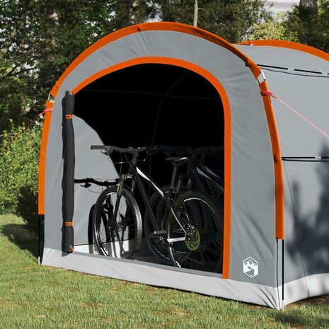 Tent met dak Grijs en oranje 268 x 240 x 191 cm Polyester 3