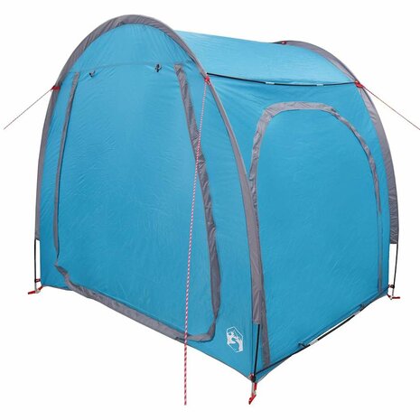Fietstent met dak met opslag Blauw 218 x 156 x 180 cm 2
