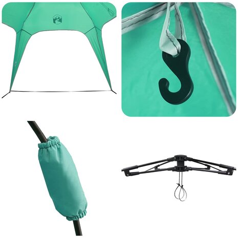 Instant Tent 4-Person Quick-Release Zeegroen 260 x 260 x 197 cm 8