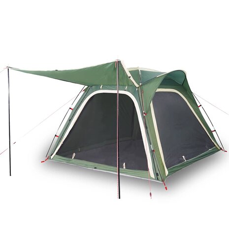 Tent 4-persoons waterdicht snelontgrendeling groen 2