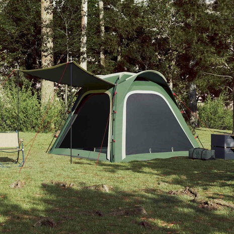 Tent 4-persoons waterdicht snelontgrendeling groen 3