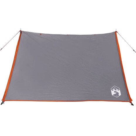Tent 2-persoons waterdicht grijs en oranje 5