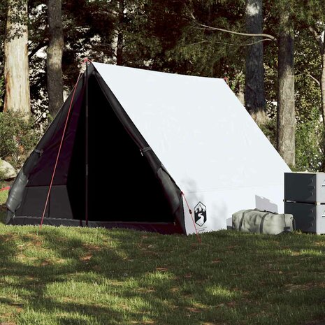 Tent A-frame 2-persoons waterdicht verduisterend stof wit 1