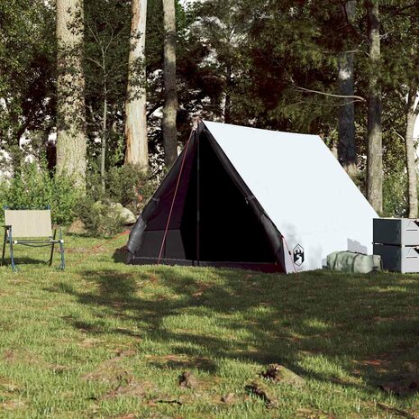 Tent A-frame 2-persoons waterdicht verduisterend stof wit 4