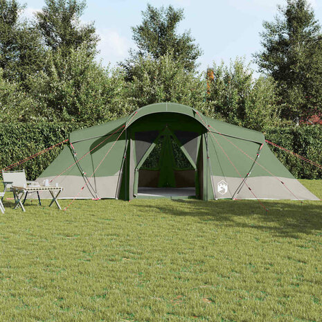 Gezinstent met dak Groen en Grijs 721 x 335 x 212 cm 3