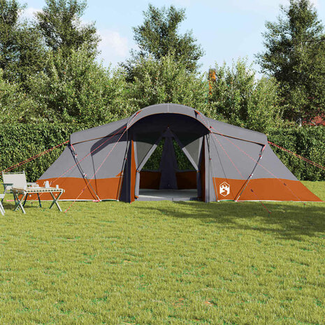 Gezinstent met dak Grijs en Oranje 721 x 335 x 212 cm 3